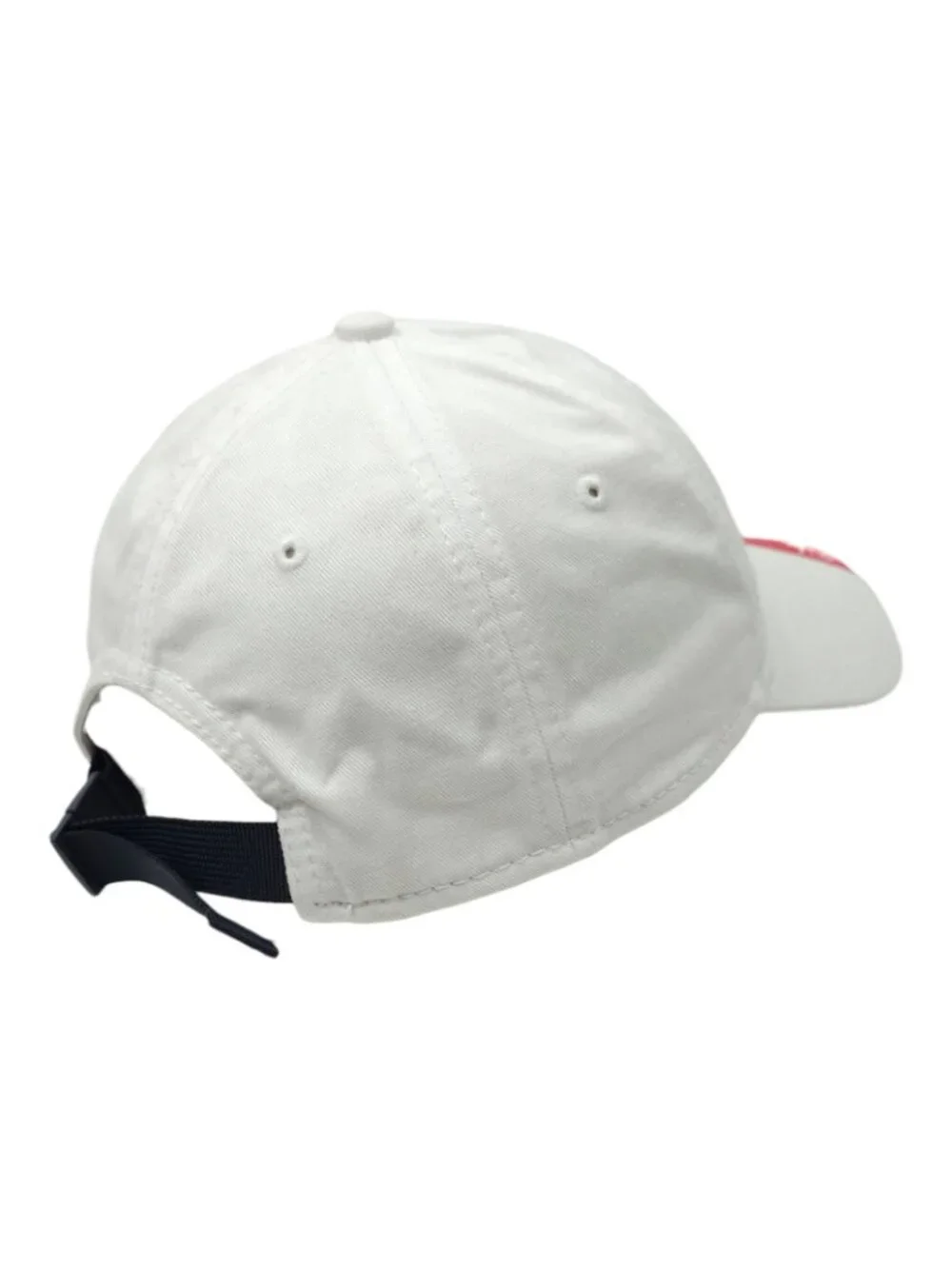 Tommy Hilfiger Flag Logo Patch Striped Baseball Cap White Dad Hat Strapback